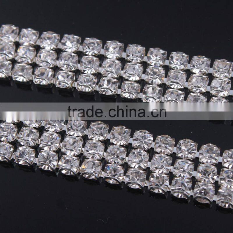 Factory supply rhinestone cup chain for wedding dress