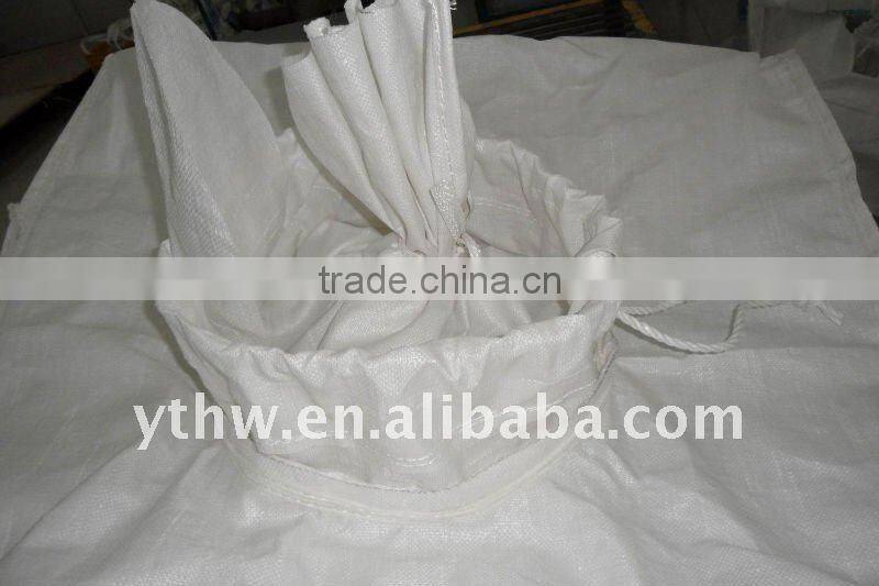 customizable tubular jumbo bags/coated inside/washable and reusable pp tubular bulk bags/ white / no recycle material