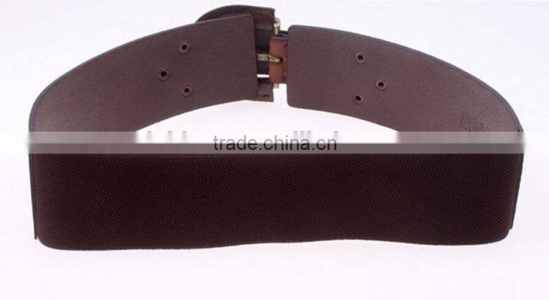 brand fashion ladies and women all-match decoration needle buckle elastic brown wide waist belt