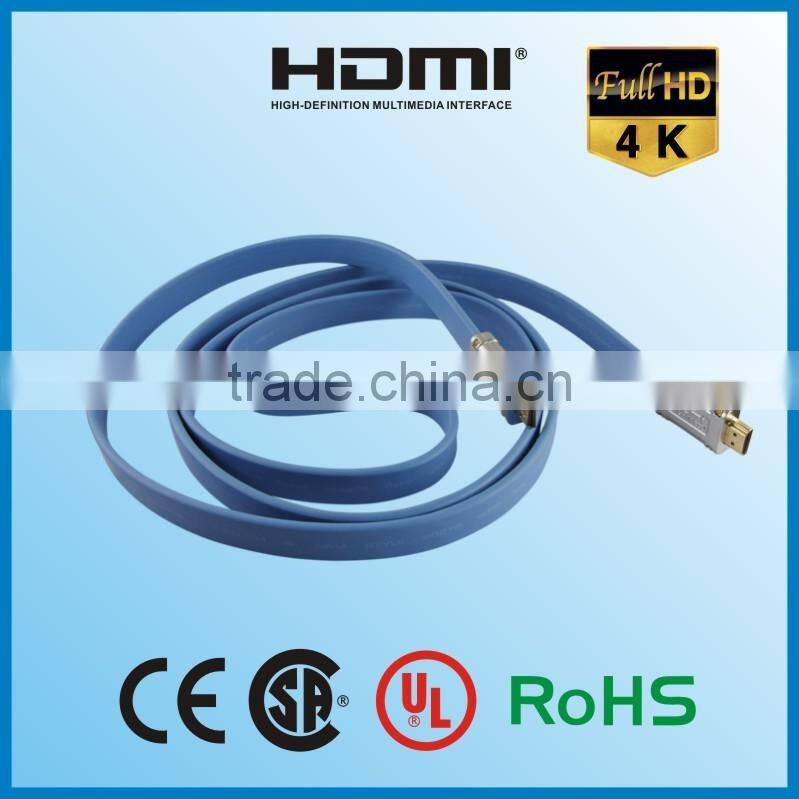blue certified falt hdmi cable