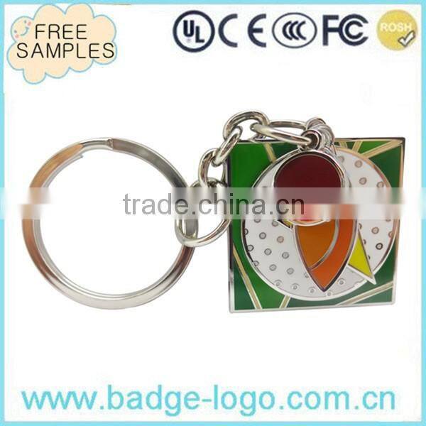 2016 Custom Glass Painting Keychain for Decoration