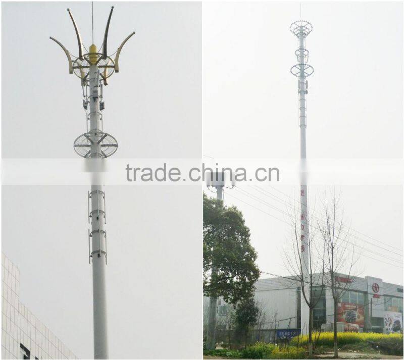 High quality base station steel monopole tower