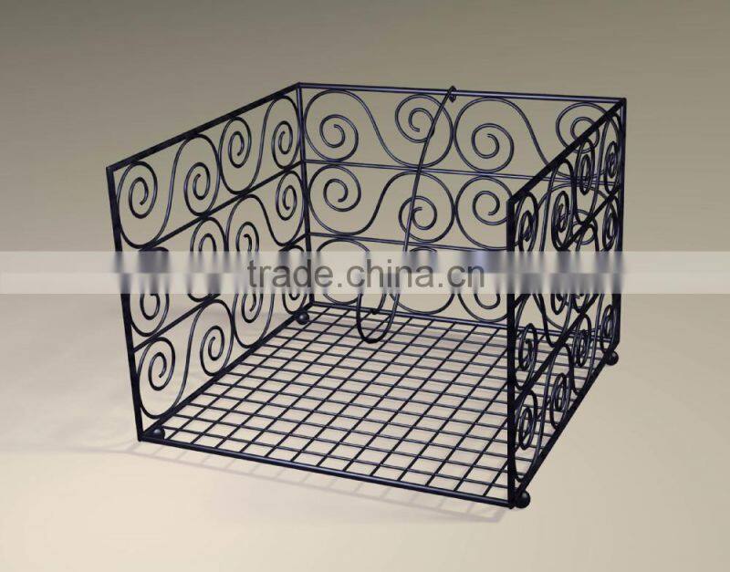 Metal antique mesh napkin basket