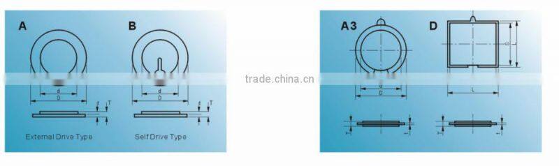 FT-27T-4.0B1 piezo ceramic element 27mm piezo piezo element(FBELE)