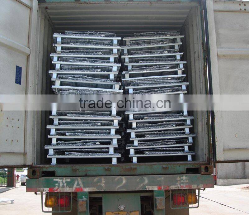 2014 Hot Sell Stackable Wire Container Industrial Stackable Storage Wire Mesh Containers