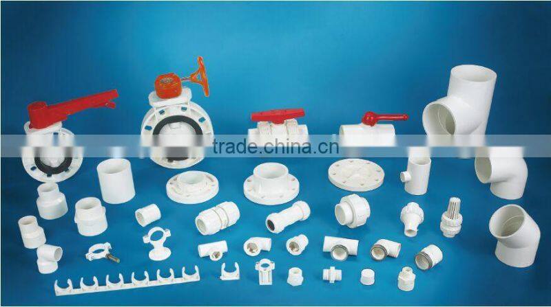 pvc plastic pipe white colour pvc pipe for hot water or for cold water