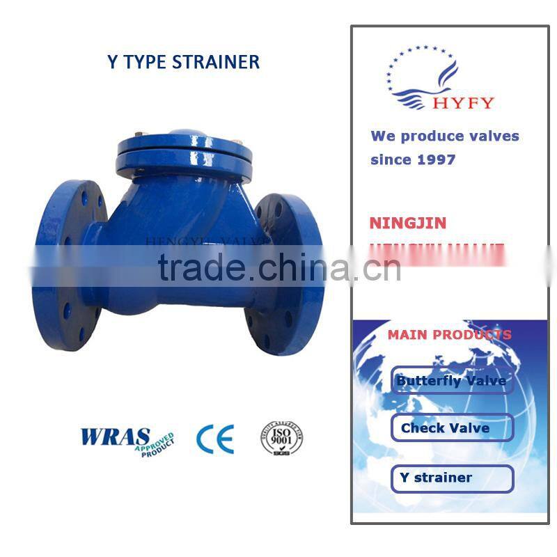 y type strainer with flange ends
