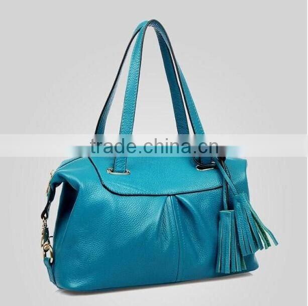 Custom Royal Women leather Extra Large Tote Bag With zipper Pocket