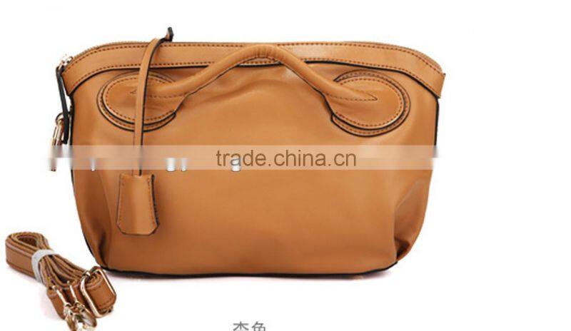 2016 black leather side bag for girls