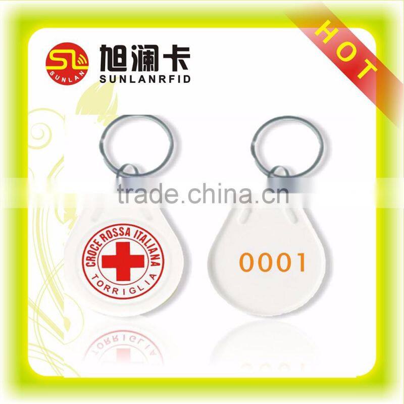 punched hole 13.56MHz rfid magnetic key fob for access control system