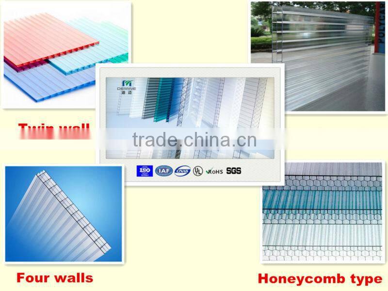 Max 15 years warranty polycarbonate hollow sheet/polycarbonate sun sheet