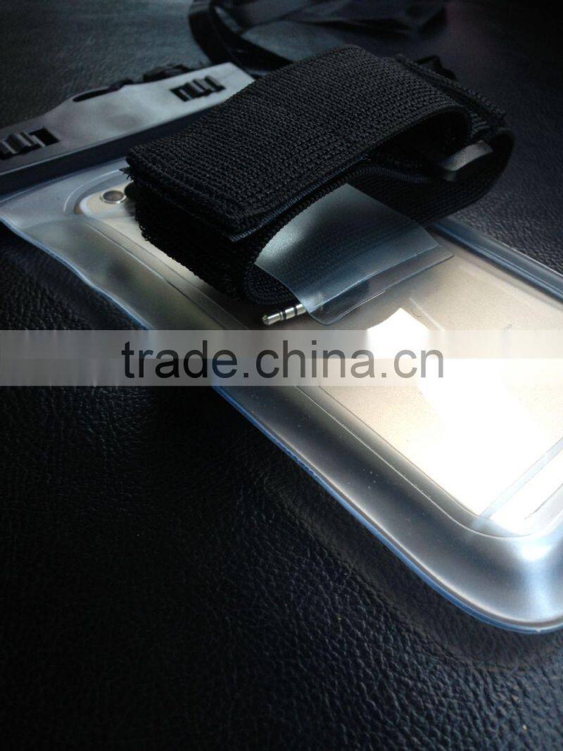 Eco-friendly 0.30mm PVC Waterproof Case with Matching ABS clip and Lanyard for iPhone 6, compatible Note 4/N3/N2/i6/I5/5S/5C/I4