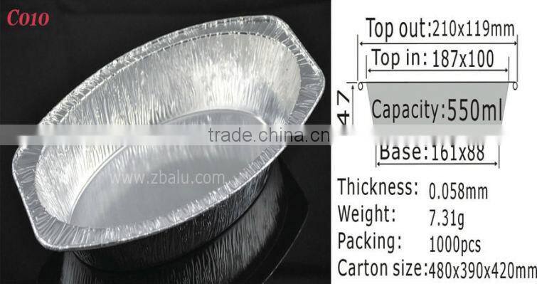 Foshan disposable alu foil noodles pan C010