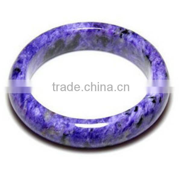 55-60mm inside diameter natural charoite gemstone bangle