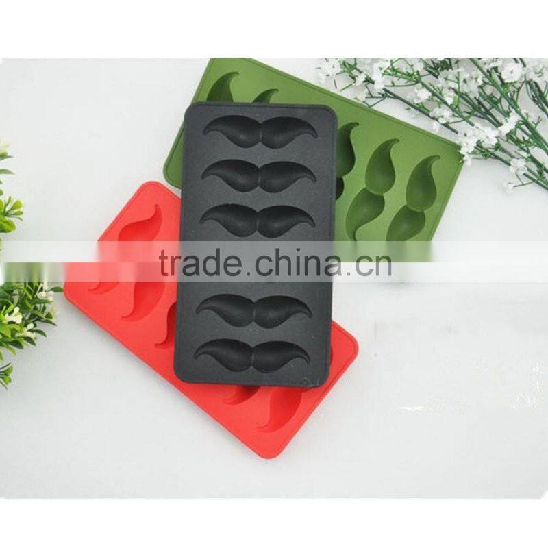 Hot Selling Black Mustache Silicone Ice Mold