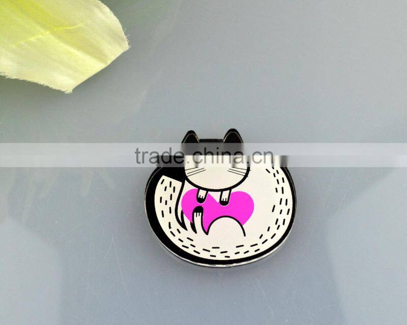 New fashionable promotional acrylic magnetic round pastic sign tag