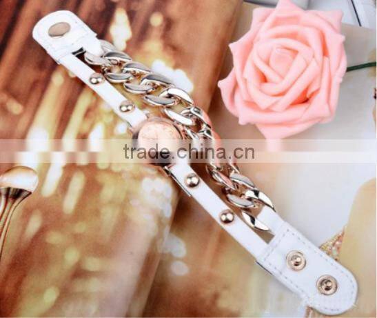fashion PU wrist women lady watch