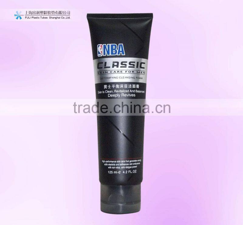 Facial cleanser packaging tube cosmetics container with flip top cap