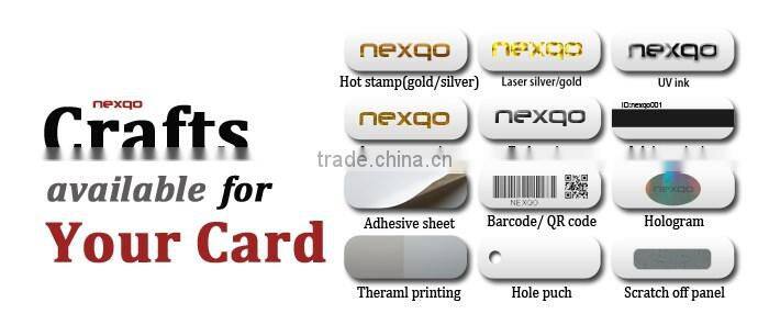 Smart RFID gift card plastic PVC card with MIFARE Classic 1K chip
