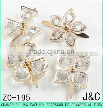 2017 most shinny newest crystal stone shoes ornament