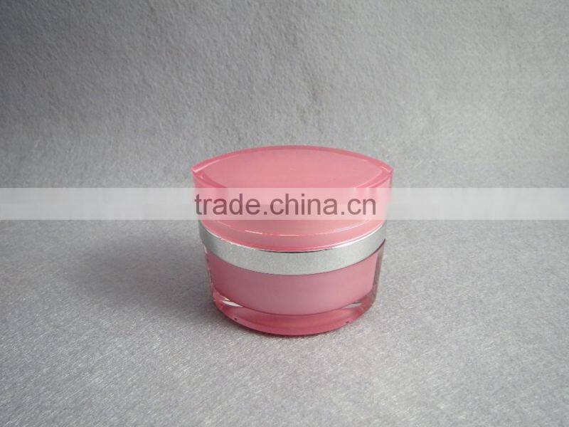 white color cosmetics empty cream jar for shine face cream