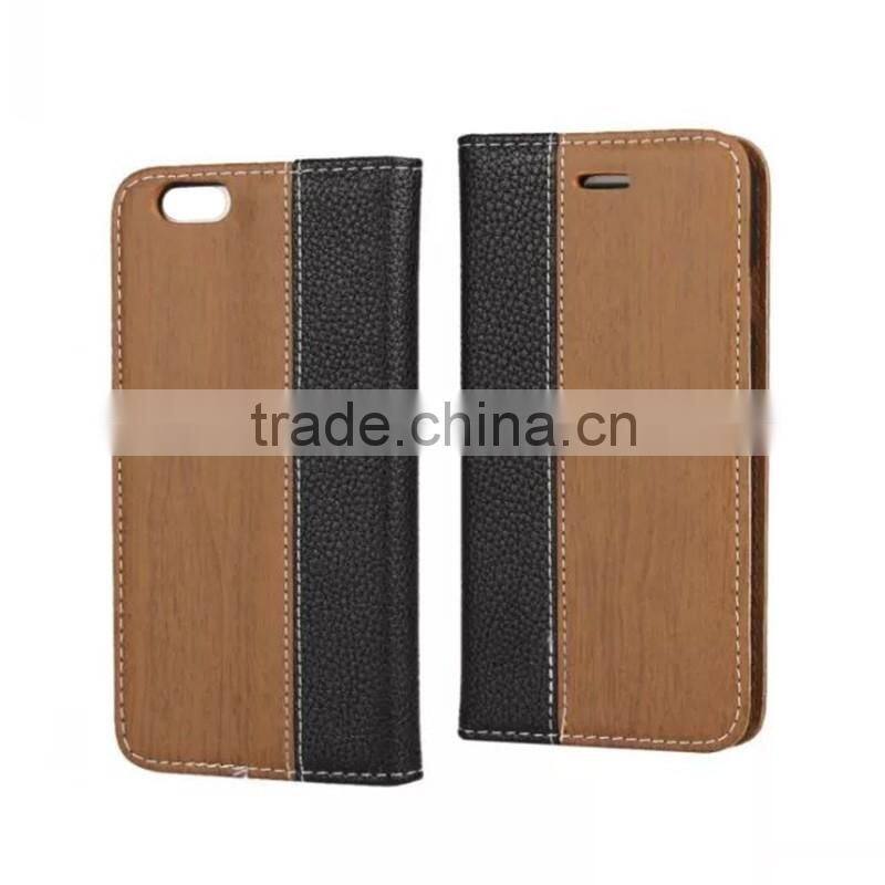 wood flip leather phone case cover with card holder for Xiaomi mi 5 mimax Redmi note 4 3 2 1 c i pro prime