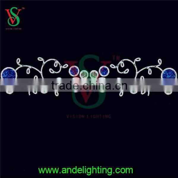 Customized 2d motif rope light large giant hanging outdoor street light fiesta lighting manufacture in china