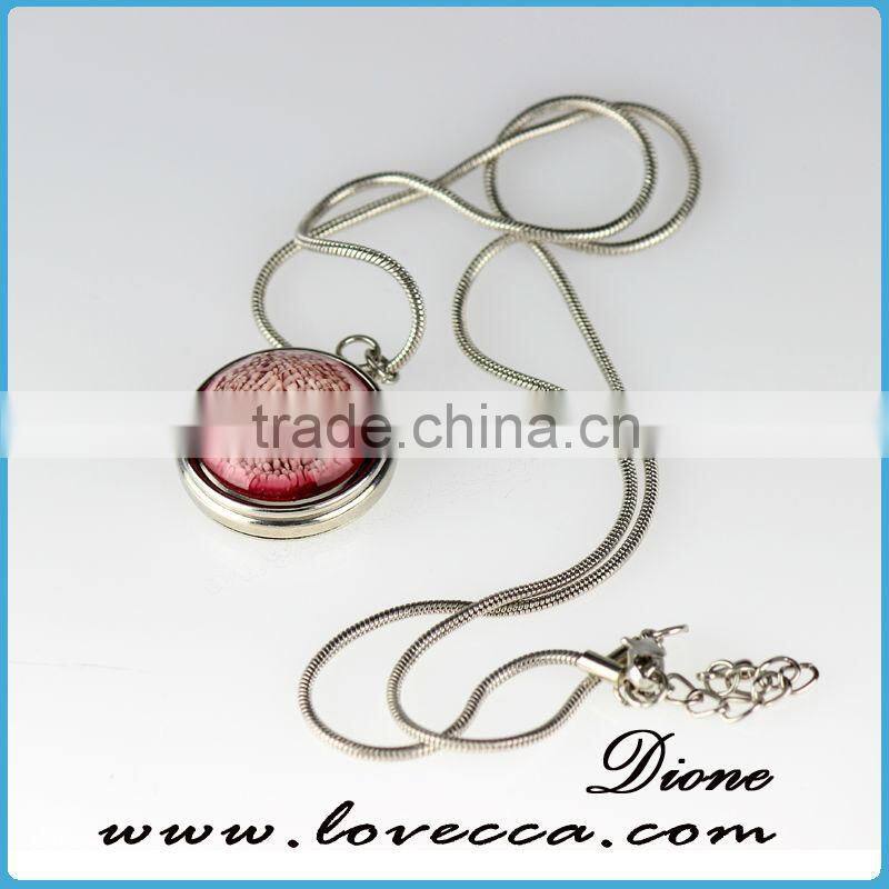 Antique long ball necklance custom women charm pendant necklace crystal fashion jewelry