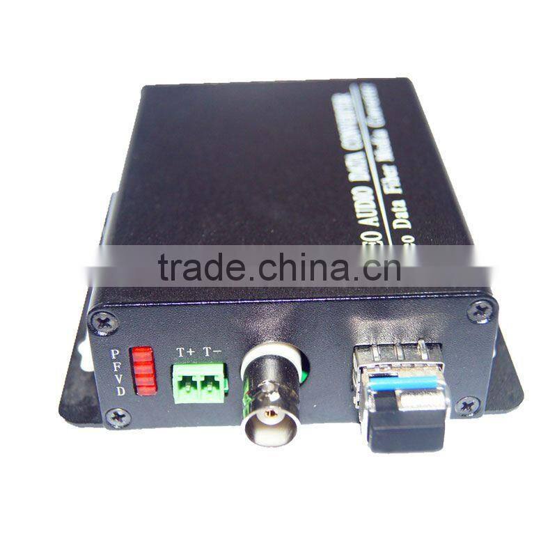 1 Channel VGA over fiber optic video converter transmitter and receiver set