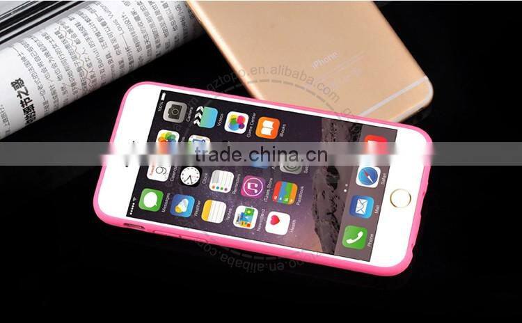 Wholesale Hard Back PC Plastic Transparent clear tpu bumper Cell mobile phone Cover Case for iPhone 6 6s 6plus