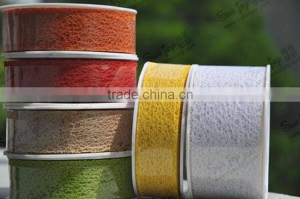 Hot sale Christmas deco mesh ribbon