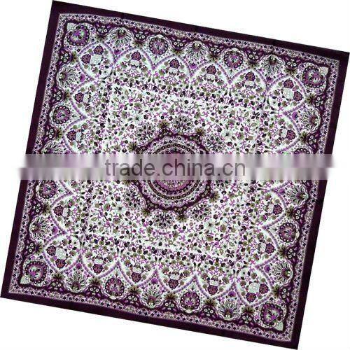 Lady's Fashion Print Square Twill Silk Scarves
