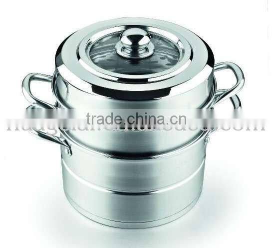 SS steamed soup pot with bakelite handle