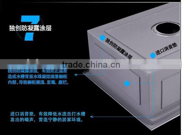 Handmade Square Kitchen Sink High Quality_Sinlg Stainless Steel Kitchen Sink_Cheap Kitchen Sink 600*430mm