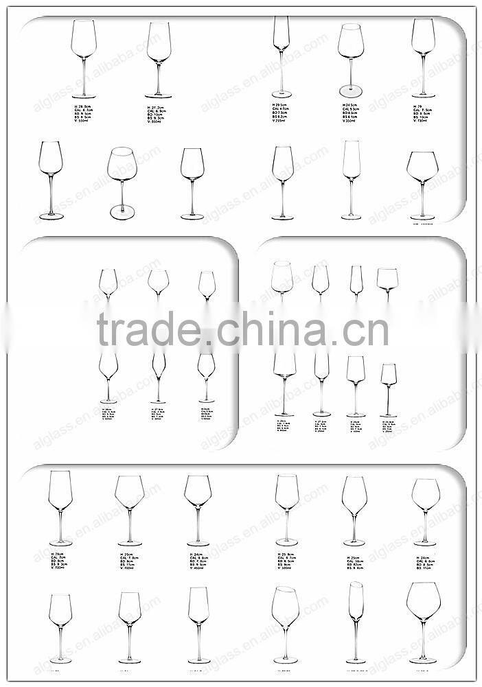 bohemia crystal wine drinking glass shapes