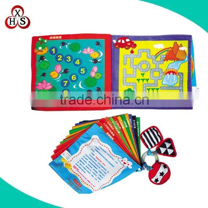 2016 baby kids soft plush memory cloth book, cute fabric baby bath book