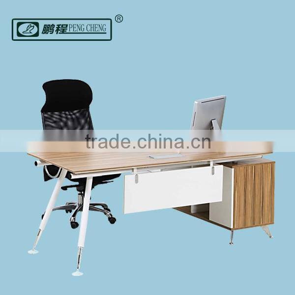ED01 Durable Use Wood Steel Office L-shape Furniture Executive Tables