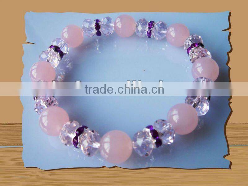 New design!! 12mm Crystal uv bead bracelet.Glow bead bracelrt.