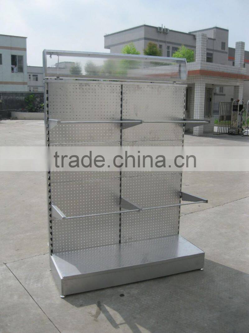 Customized hot retail metal wall display shop shelving
