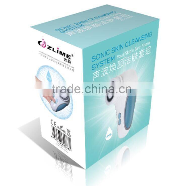 High Frenquency Sonic Deep Pore Portable Rechargeble Face Cleaning Facial Brush Machine