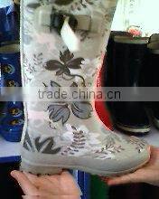 2016 women/men rubber boots with printing