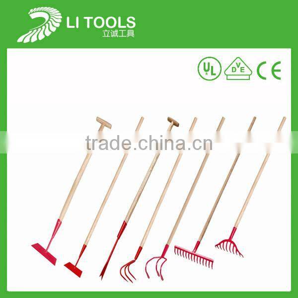 hand mini multifunction garden weeding tool of wood handle