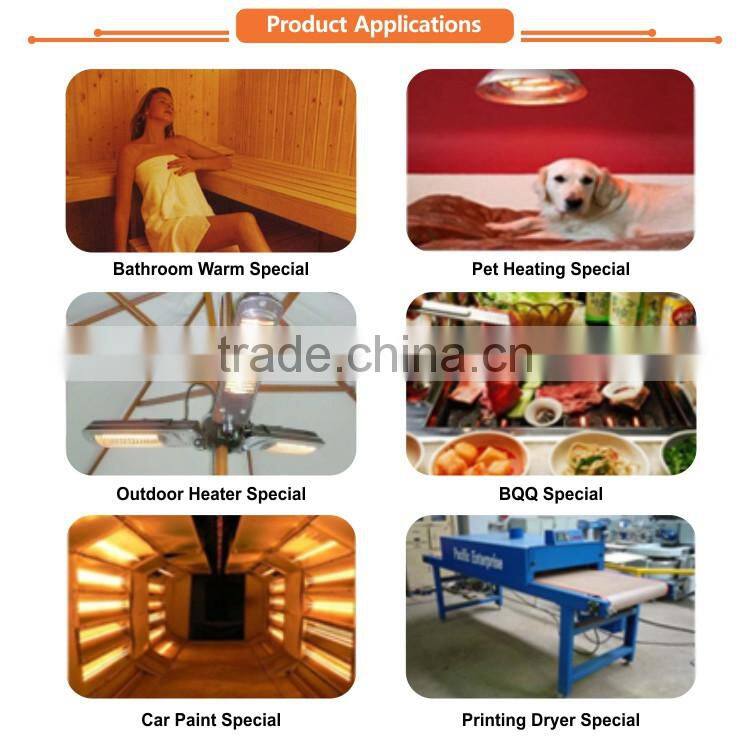 Different electric power white or color infrared panel home U-shaped carbon fiber oven heating element