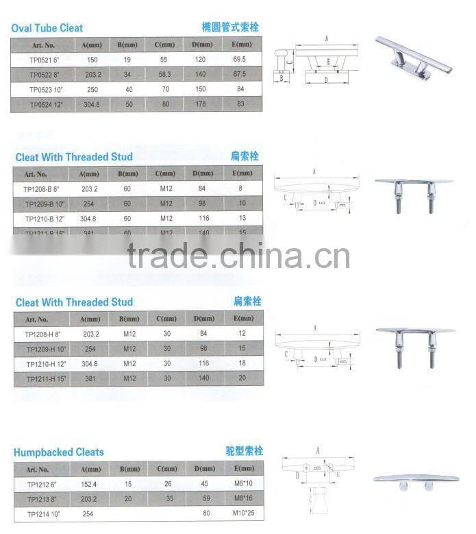 High quality custom mooring cleat,customized marine ship cleats for yacht