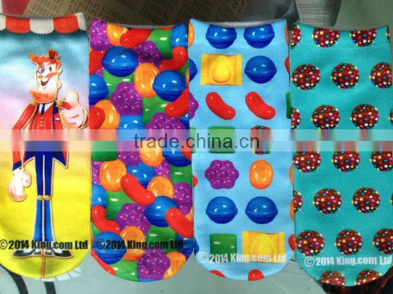 New 3D Printed Unisex Cute Low Cut Ankle Socks Multiple Colors Harajuku Style