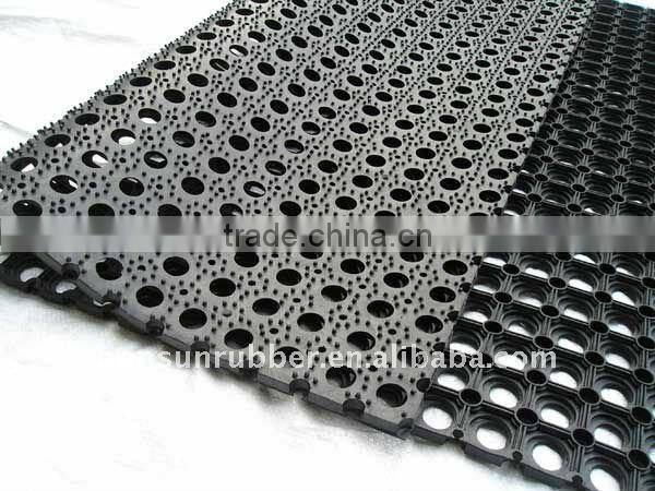25mm thickness Interlocking O-ring Rubber mat