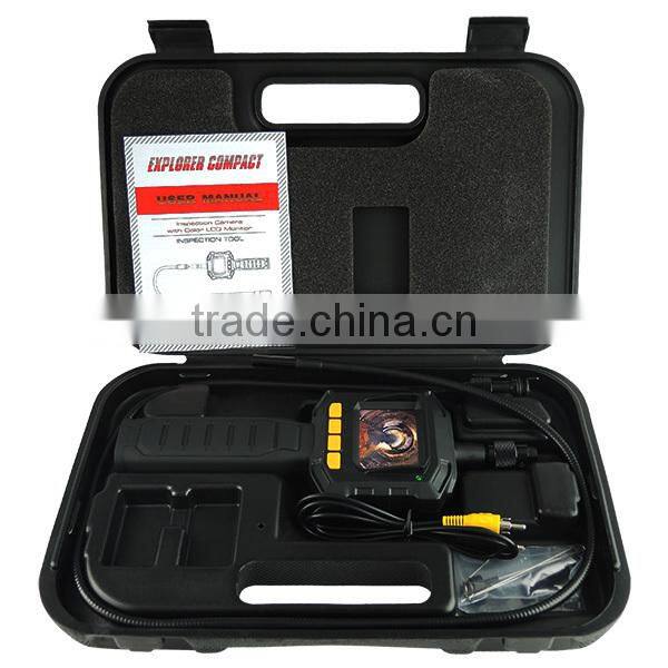 Industrial 2.31" TFT LCD 8mm Camera Video Borescope Endoscope 4 LED Lights AV Output SnakeScope 3FT Cable Surveillance Tool