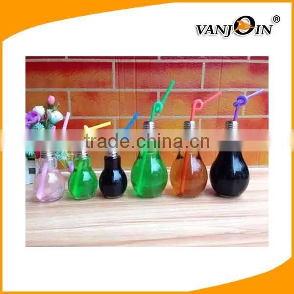 200ML - 700ML Bulb Shape Plastic Juice Cup , Light Bulb Candy Plastic Bottle