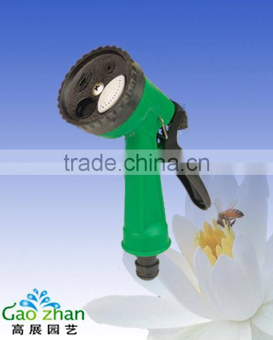 7-PATTERN adjustable water hose nozzle with plastic nut