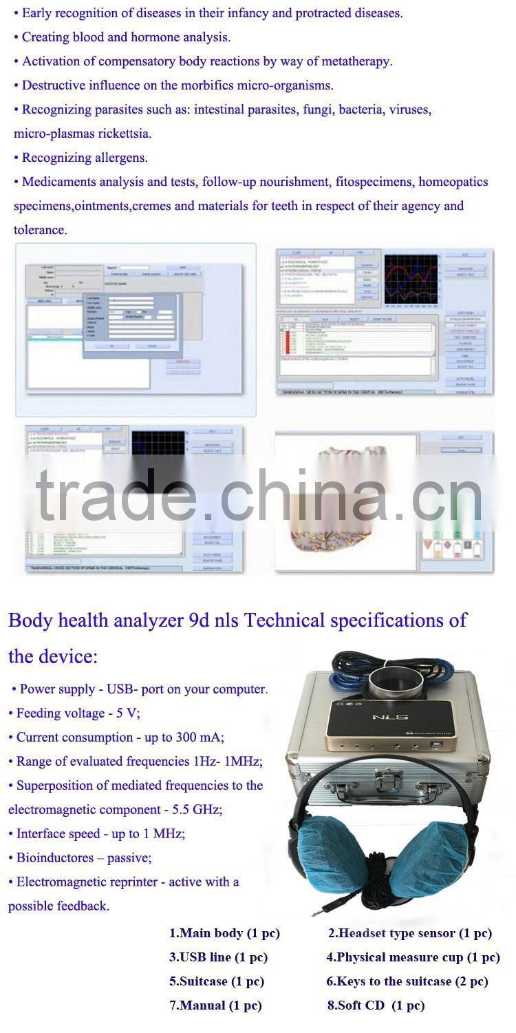 Original Medical devices for health 9D nls body health analyzer